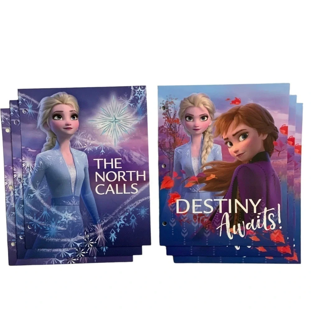 Disney Frozen Portfolio Folders School Binder Supplies Princess Lot of 6 Pieces